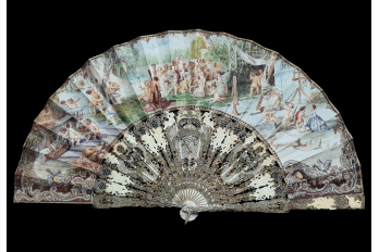 Wedding preparations, fan, circa 1900