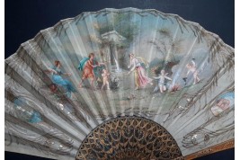 Teasing love, fan circa 1900