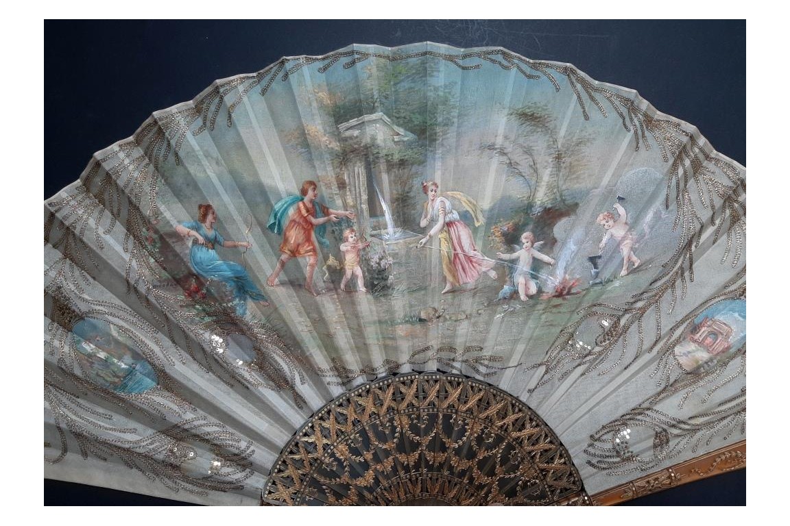 Teasing love, fan circa 1900