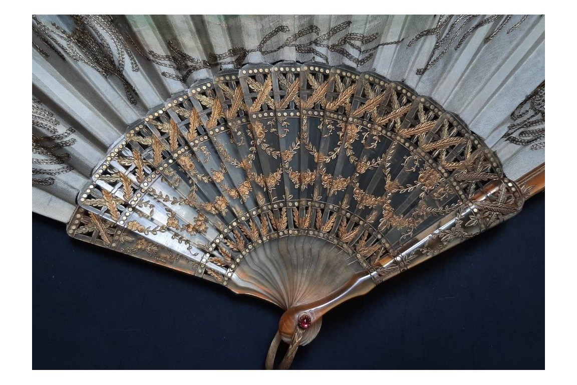 Teasing love, fan circa 1900