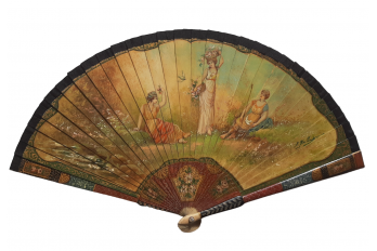 To the rhythm of love, fan circa 1900