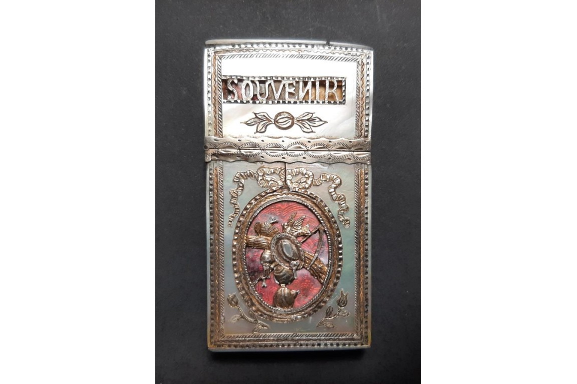 Souvenir d'amitié, dance card case, 18th or 19th century