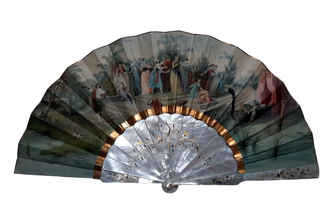 Souvenir of the Exposition Universelle of 1855, fan by Hervy and Alexandre