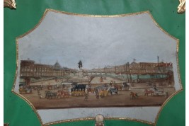 View of Paris from the Pont-Neuf, fixed fan circa 1830-40