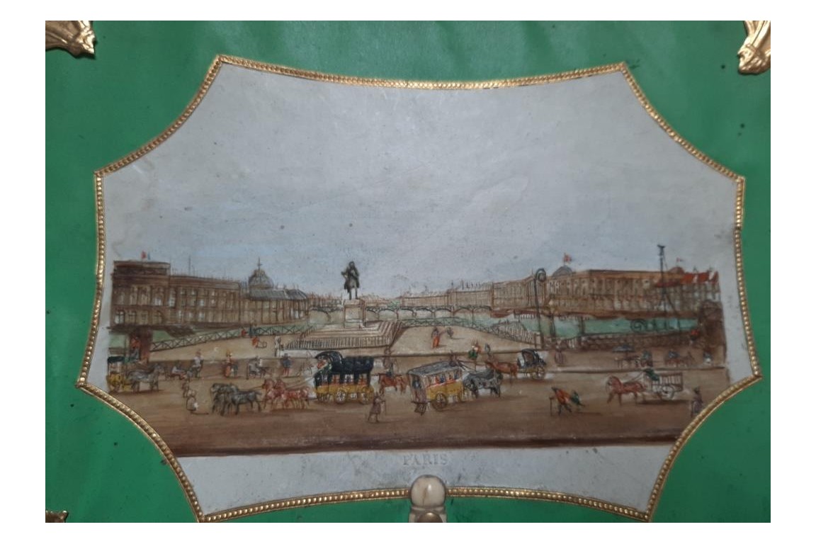 View of Paris from the Pont-Neuf, fixed fan circa 1830-40