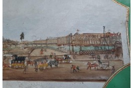 View of Paris from the Pont-Neuf, fixed fan circa 1830-40