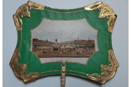 View of Paris from the Pont-Neuf, fixed fan circa 1830-40