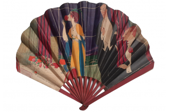 Parisian elegance. Fan by Paul Iribe for the Chateau de Madrid, 1912