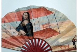 The theft of the Mona Lisa, fan by Lucot 1911