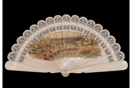 View of Exposition Universelle Paris of 1867, fan.