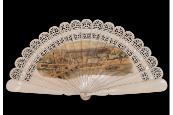 View of Exposition Universelle Paris of 1867, fan.