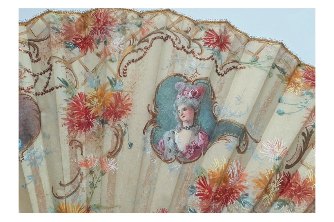 Duvelleroy célèbre la reine Marie-Antoinette, éventail vers 1900