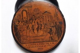 Entrée de Charles X à Paris, tabatière souvenir du 27 Septembre 1824