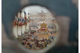 La Distribution des Aigles au Champs de Mars le 10 mars 1852, vue dépliante à perspective