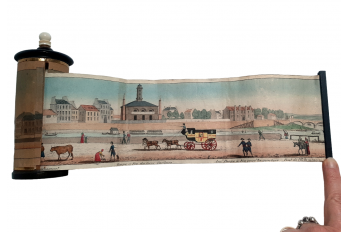 Walks on the Parisian quays. Panorama circa 1815-1825