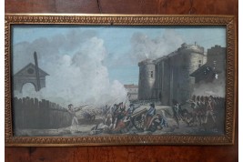 Prise de la Bastille le 4 juillet 1789, gouache de Vincent XIXème siècle