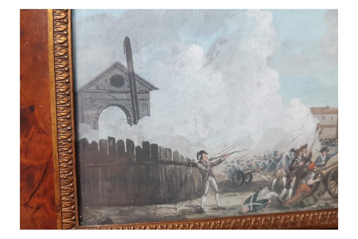 Prise de la Bastille le 4 juillet 1789, gouache de Vincent XIXème siècle