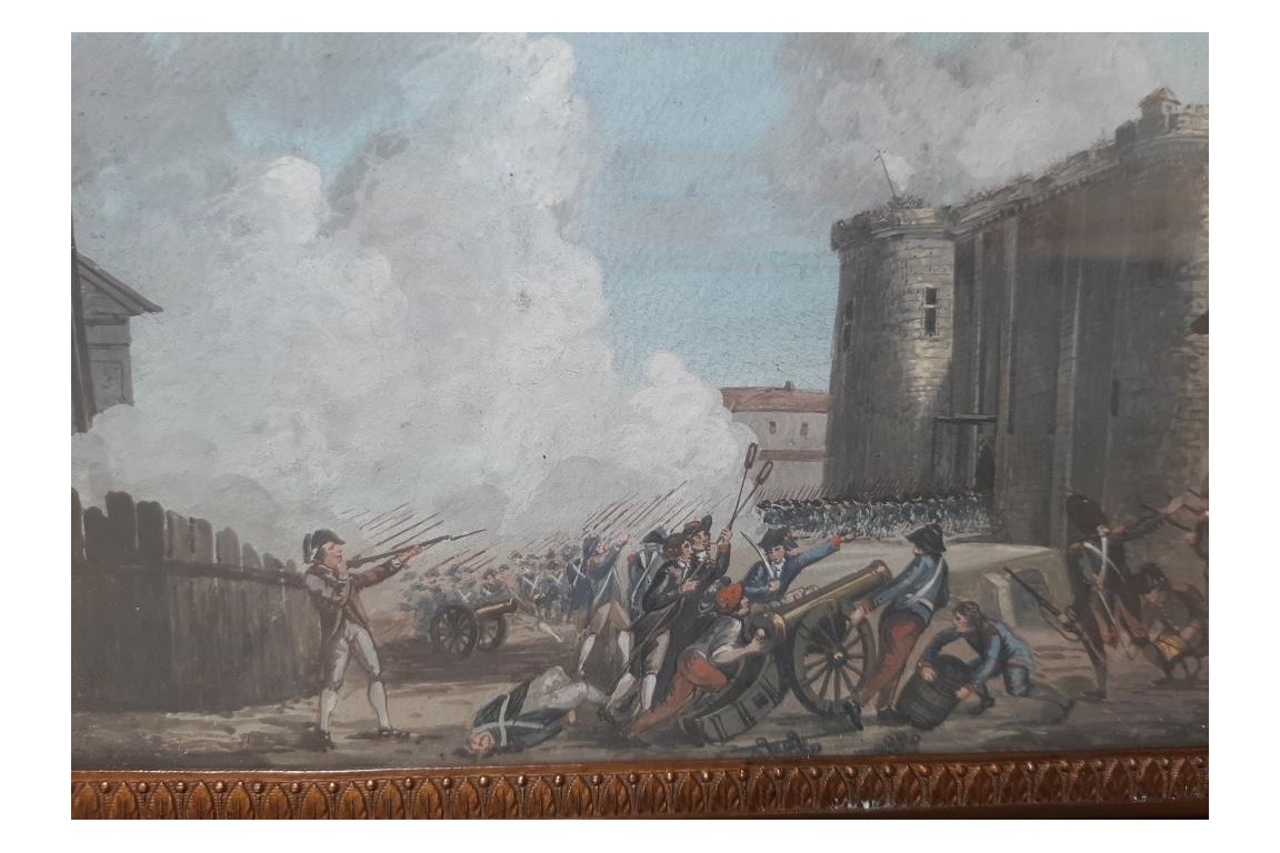 Prise de la Bastille le 4 juillet 1789, gouache de Vincent XIXème siècle