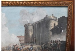 Prise de la Bastille le 4 juillet 1789, gouache de Vincent XIXème siècle