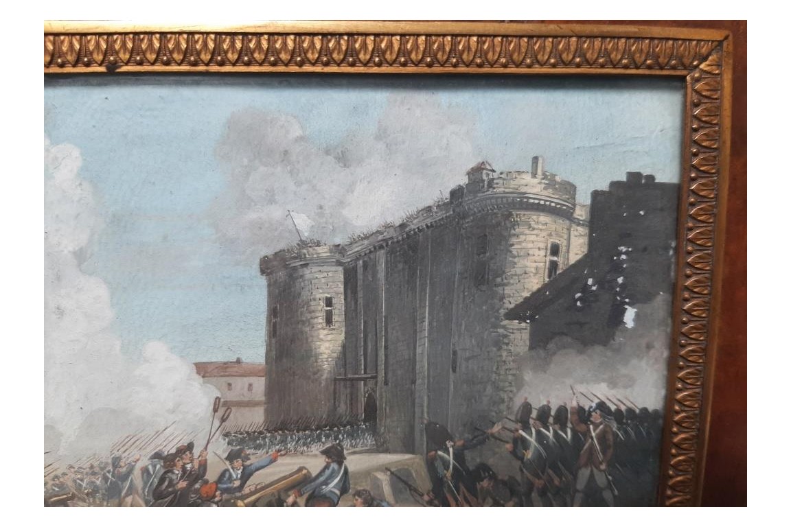 Prise de la Bastille le 4 juillet 1789, gouache de Vincent XIXème siècle