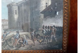 Prise de la Bastille le 4 juillet 1789, gouache de Vincent XIXème siècle