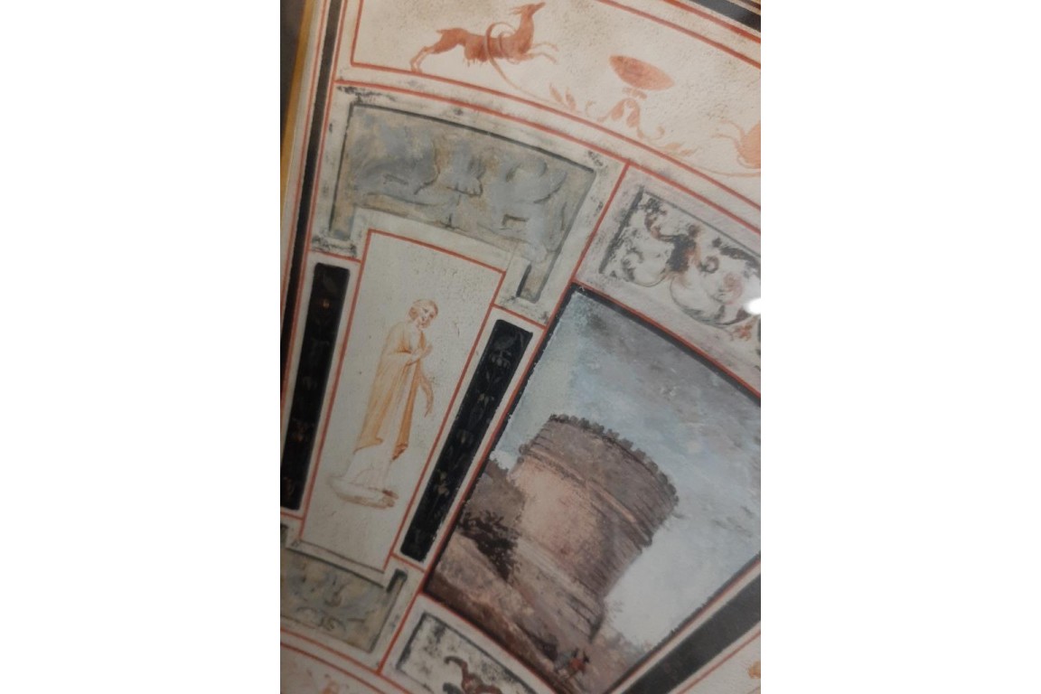 The pleasure of the body in Roman antiquity, Grand Tour fan leaf, late 18th century