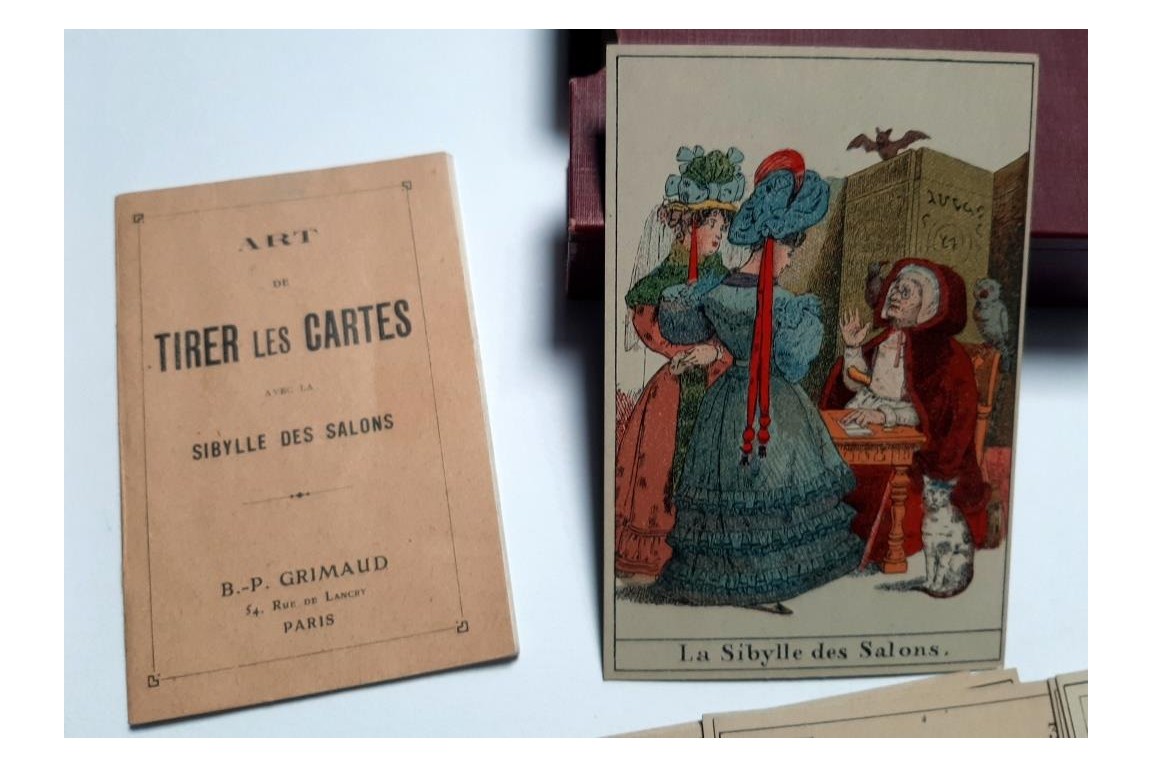 Lire l'avenir dans les cartes. La Sybille des Salons. Fin XIXème siècle