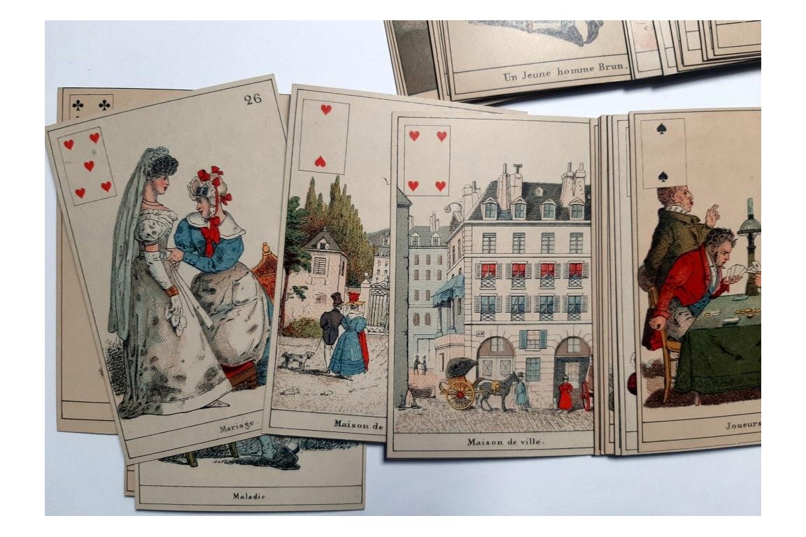 Reading the future in the cards. La Sybille des Salons. Late 19th century