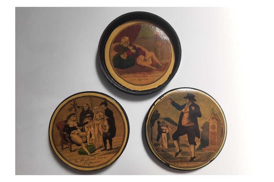 Sex lottery, erotic snuffbox, first half 19th century