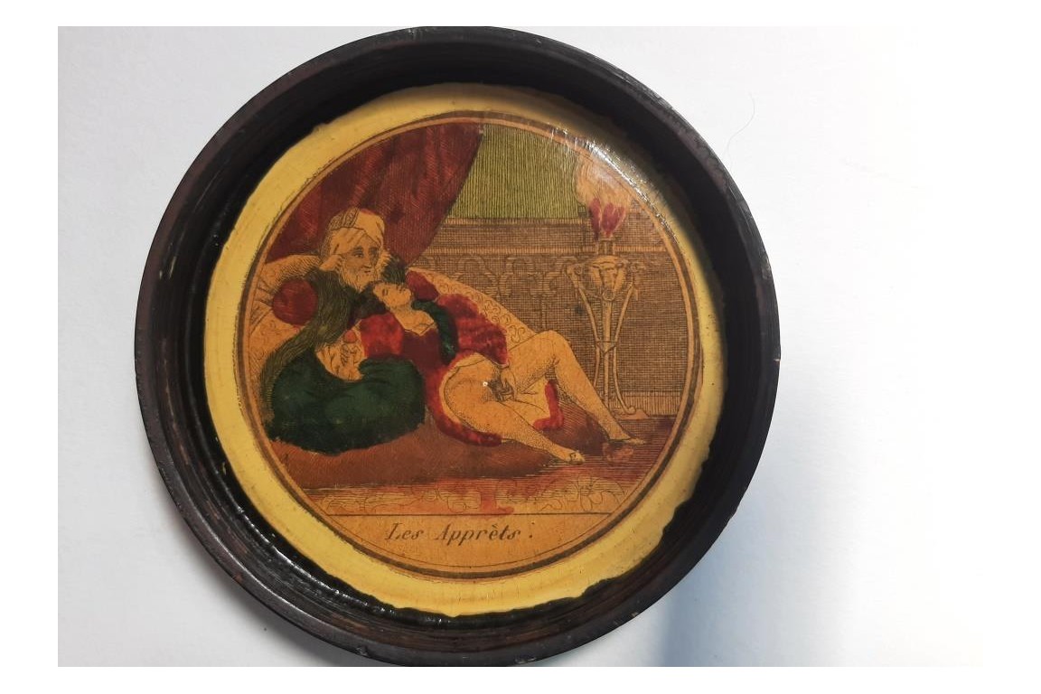 Sex lottery, erotic snuffbox, first half 19th century