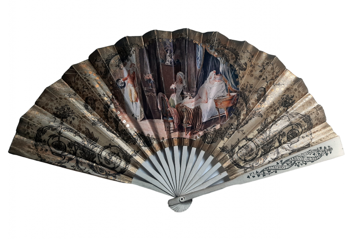 The pleasures of Montmartre. Advertising fans for L'Abbaye Albert, circa 1910-15