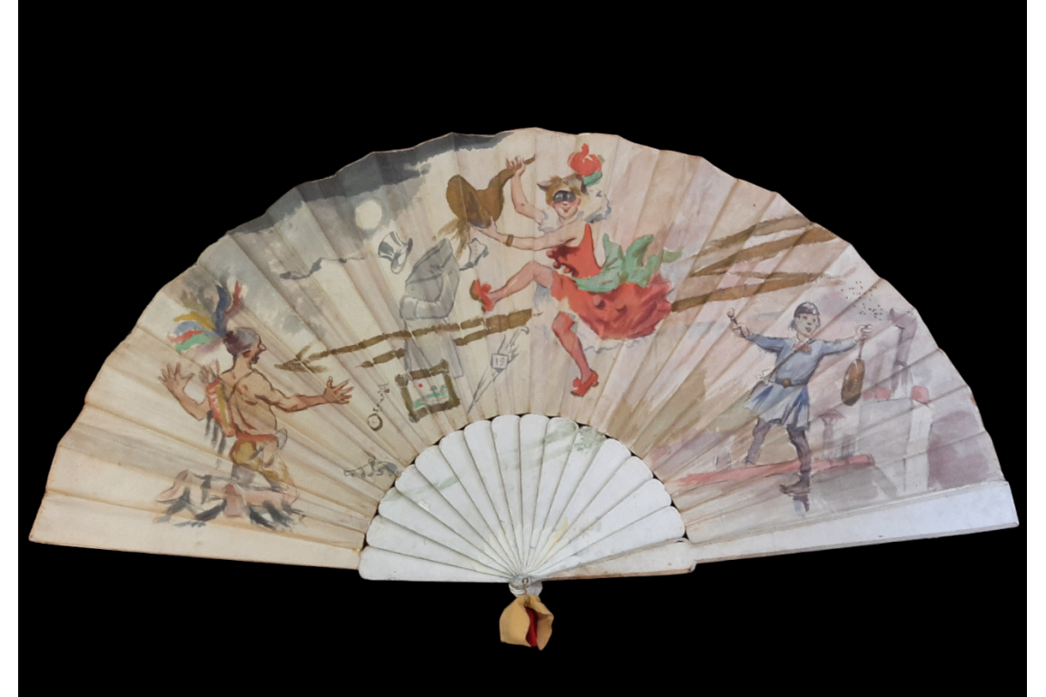 Throw away convention ! Giant fan by Willette, 1887