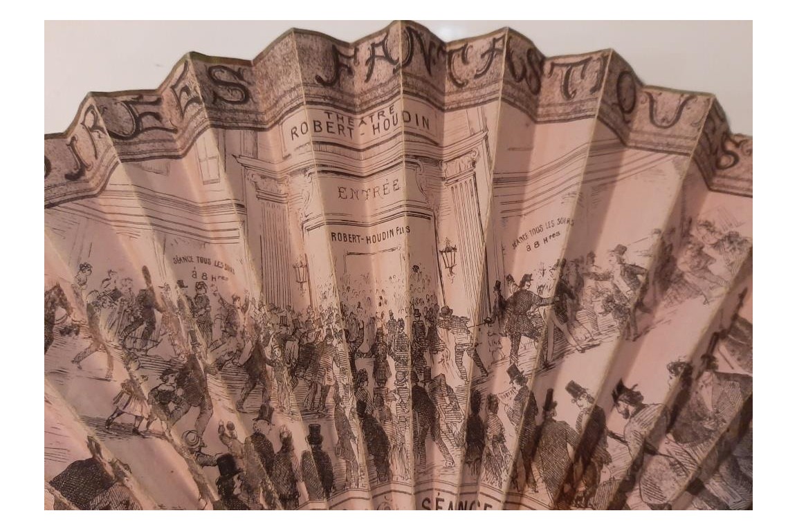 Soirées fantastiques at  Robert-Houdin's theater, fan circa 1880