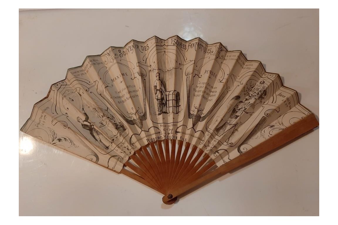 Soirées fantastiques at  Robert-Houdin's theater, fan circa 1880