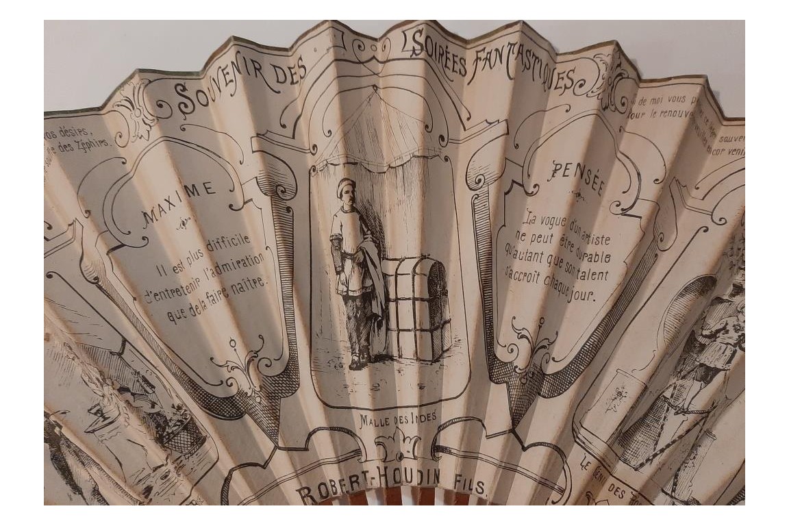 Soirées fantastiques at  Robert-Houdin's theater, fan circa 1880