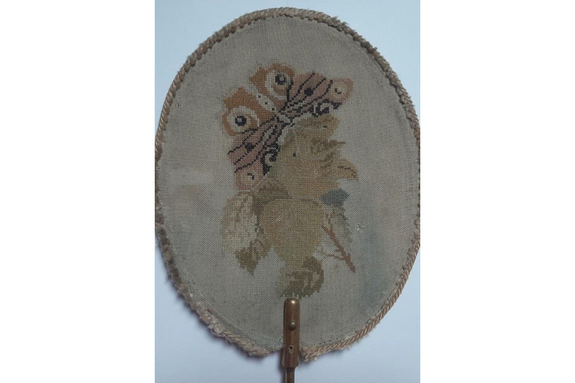 Tree-man, Arcimboldo-style fixed fan. 19th century