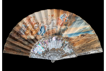 The Aurora, after Guido Reni. Fan circa 1860-70