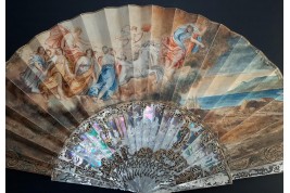 The Aurora, after Guido Reni. Fan circa 1860-70