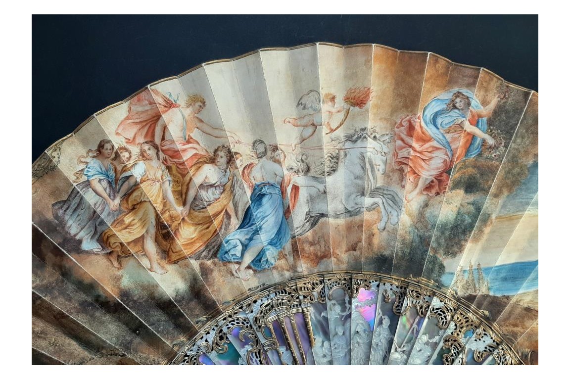 The Aurora, after Guido Reni. Fan circa 1860-70