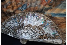 The Aurora, after Guido Reni. Fan circa 1860-70