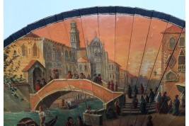 Sunset in Venice, fan circa 1900