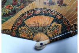 Sunset in Venice, fan circa 1900