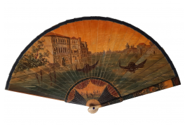 Sunset in Venice, fan circa 1900