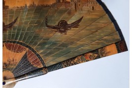 Sunset in Venice, fan circa 1900