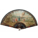 Charles and Robert's balloon landing, fan circa 1900