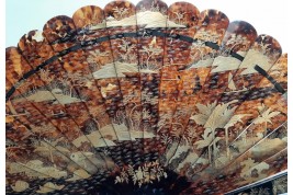 Japan, between sea and sky. 19th century fan