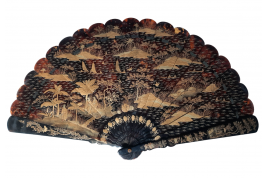 Japan, between sea and sky. 19th century fan