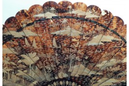 Japan, between sea and sky. 19th century fan