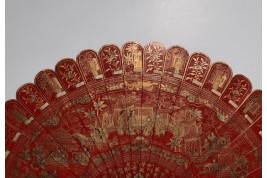 Luck and happiness. Chinese fan 19th century