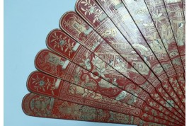 Luck and happiness. Chinese fan 19th century